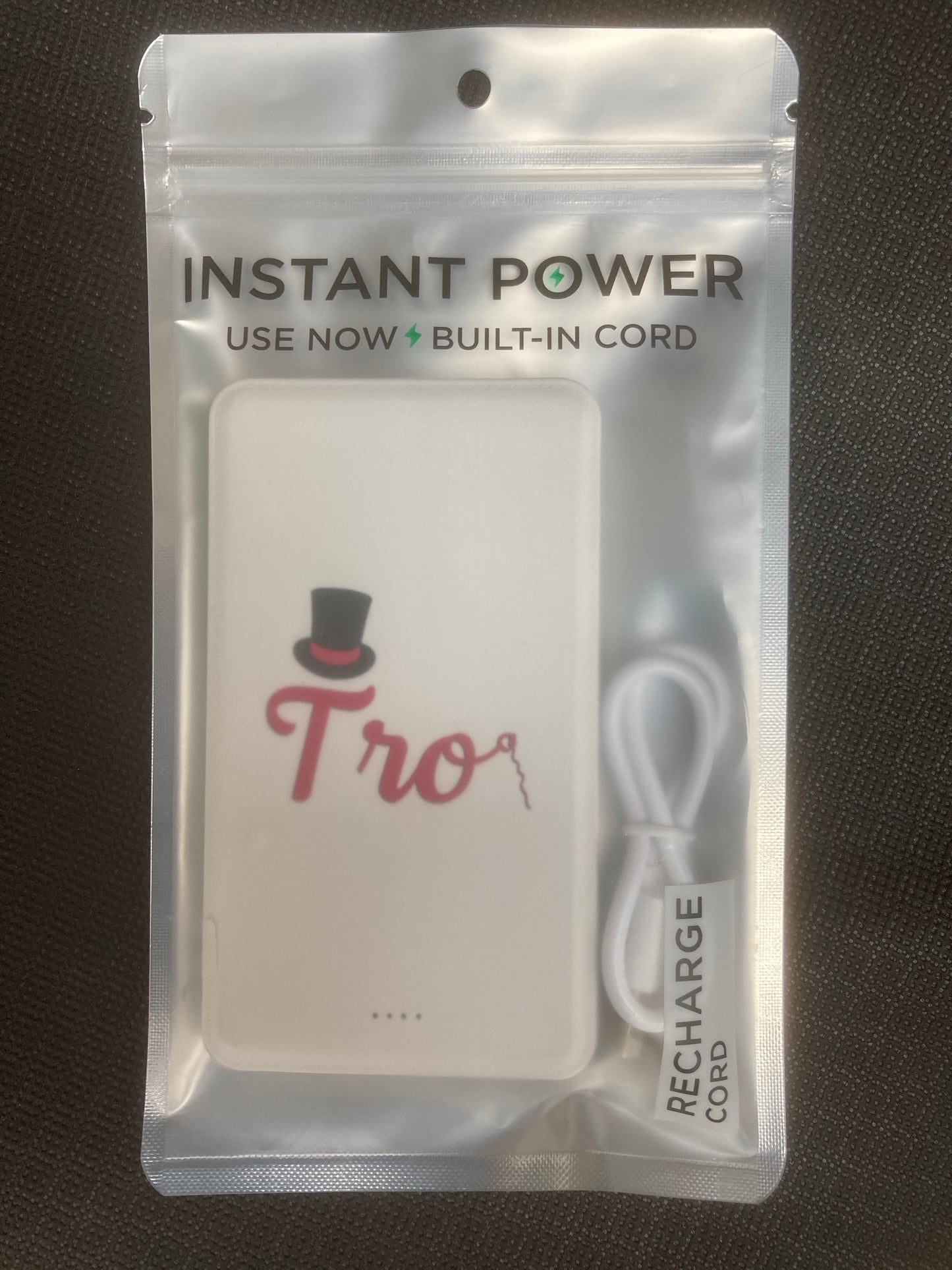 TRO Power Bank - UK Only, £14.99. FREE POSTAGE, Limited Edition, Lightweight UNIQUE DESIGN Integral Charging leads.