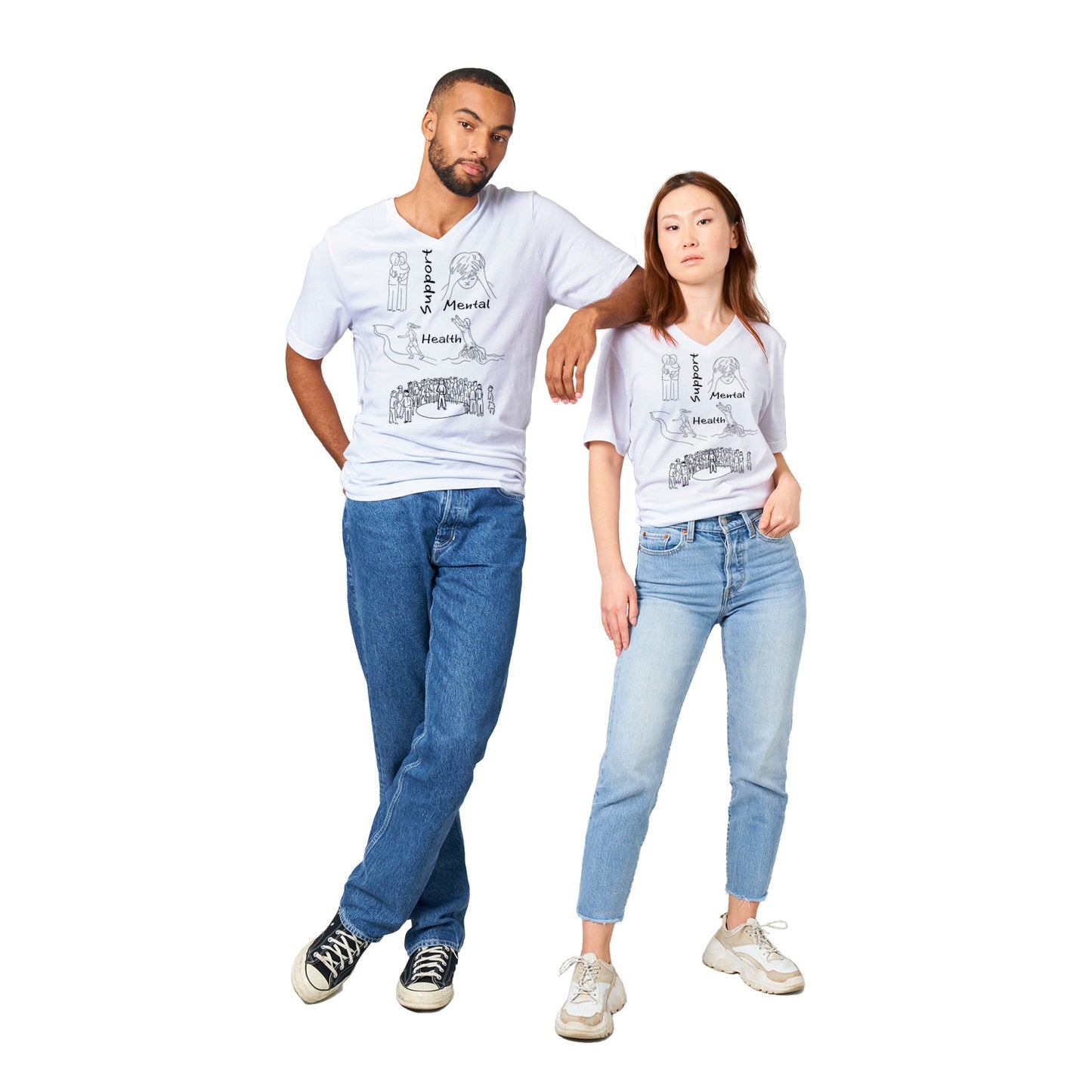 CHARITY Sports Unisex V-Neck T-shirt