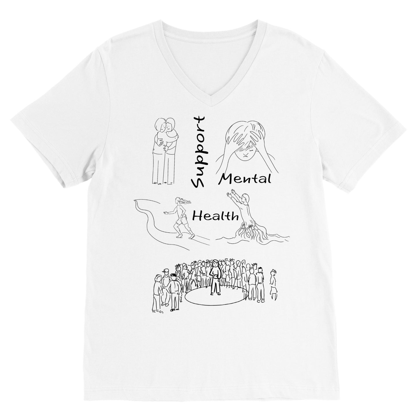 CHARITY Sports Unisex V-Neck T-shirt