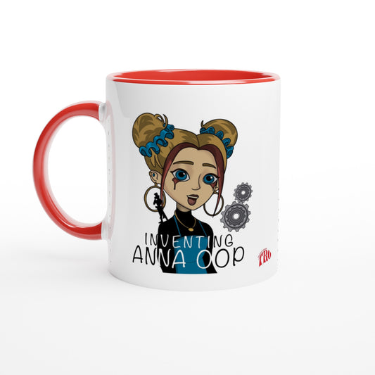 Inventing Anna Oop - White 11oz Ceramic Mug with Color Inside