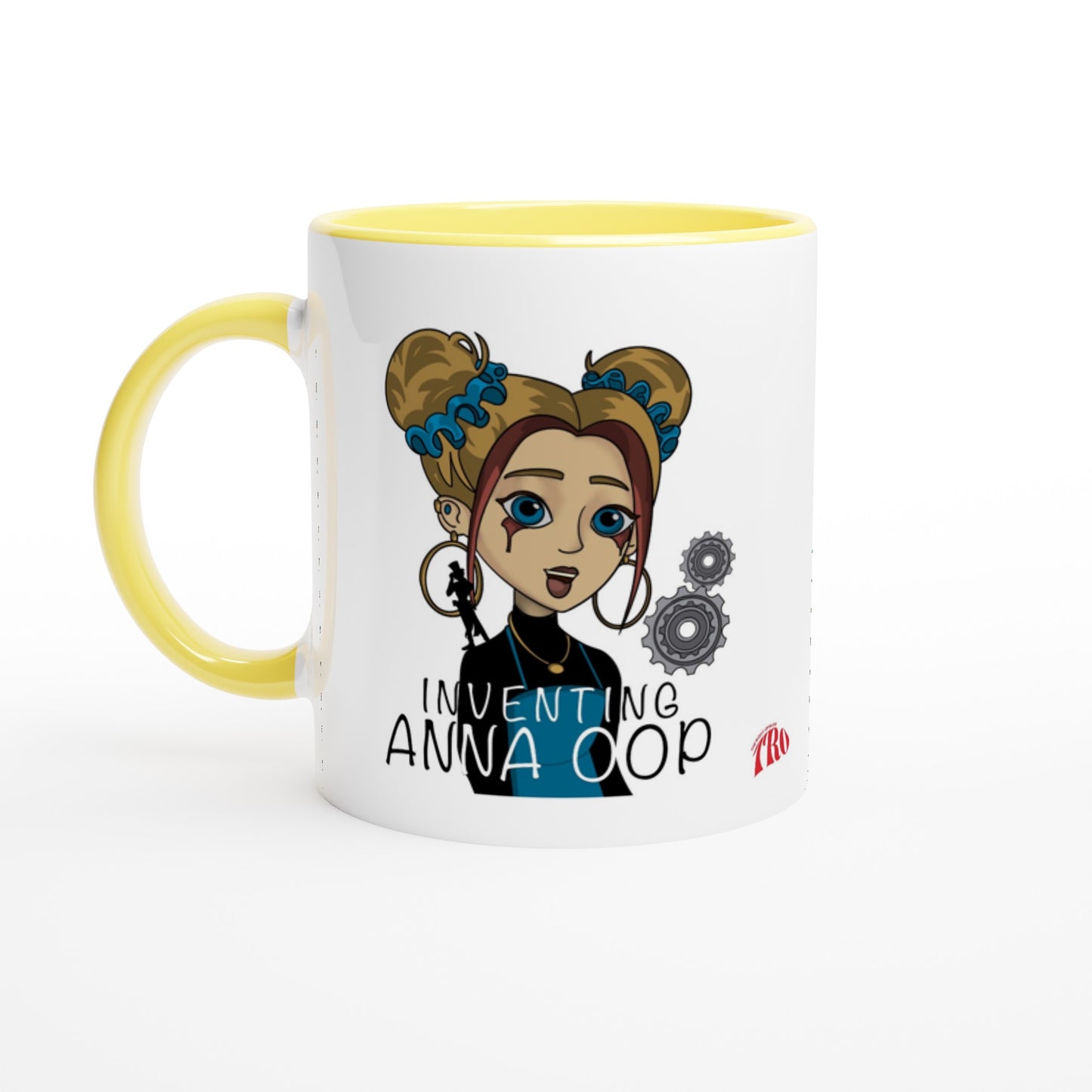 Inventing Anna Oop - White 11oz Ceramic Mug with Color Inside