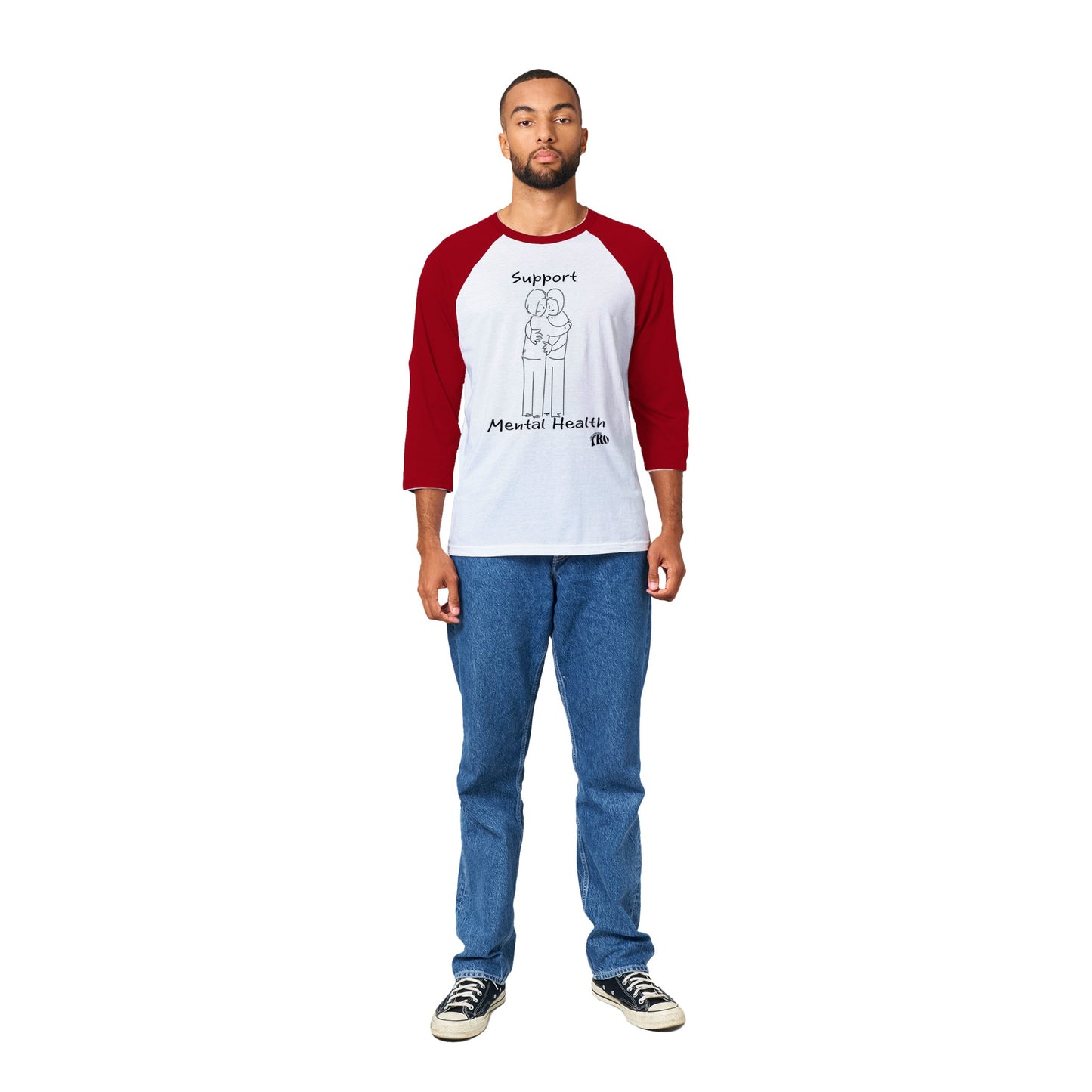 Charity Mental Health Unisex 3/4 sleeve Raglan T-shirt