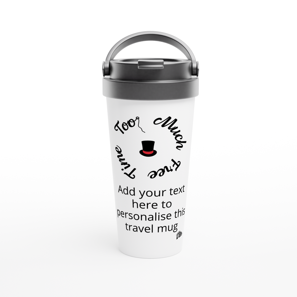 Personalise this White Stainless Steel Travel Mug 15oz