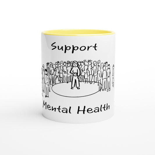 Support Mental Health Charity mug with Color Inside