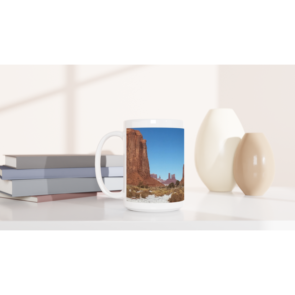 White 15oz Ceramic Mug - Change the picture if you wish, and replace the Text.