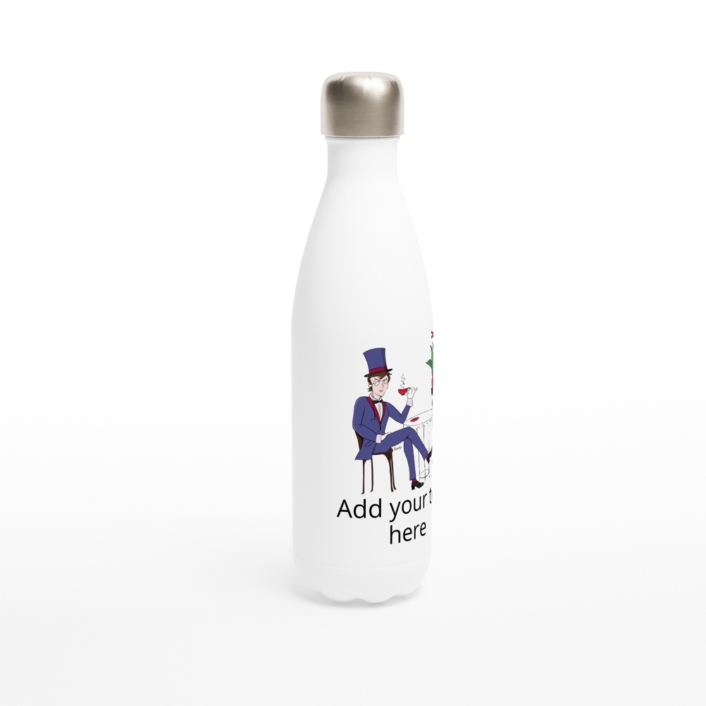 Personalize this White 17oz Stainless Steel Water Bottle