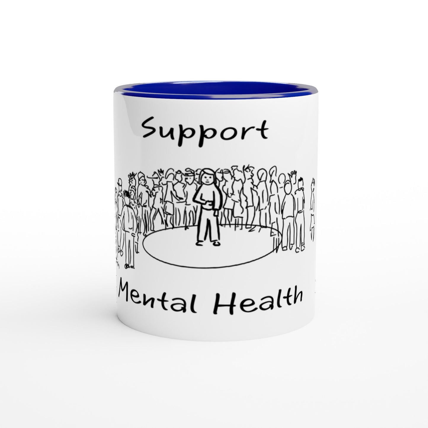 Support Mental Health Charity mug with Color Inside