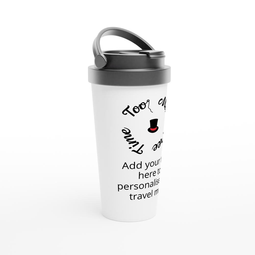 Personalise this White Stainless Steel Travel Mug 15oz