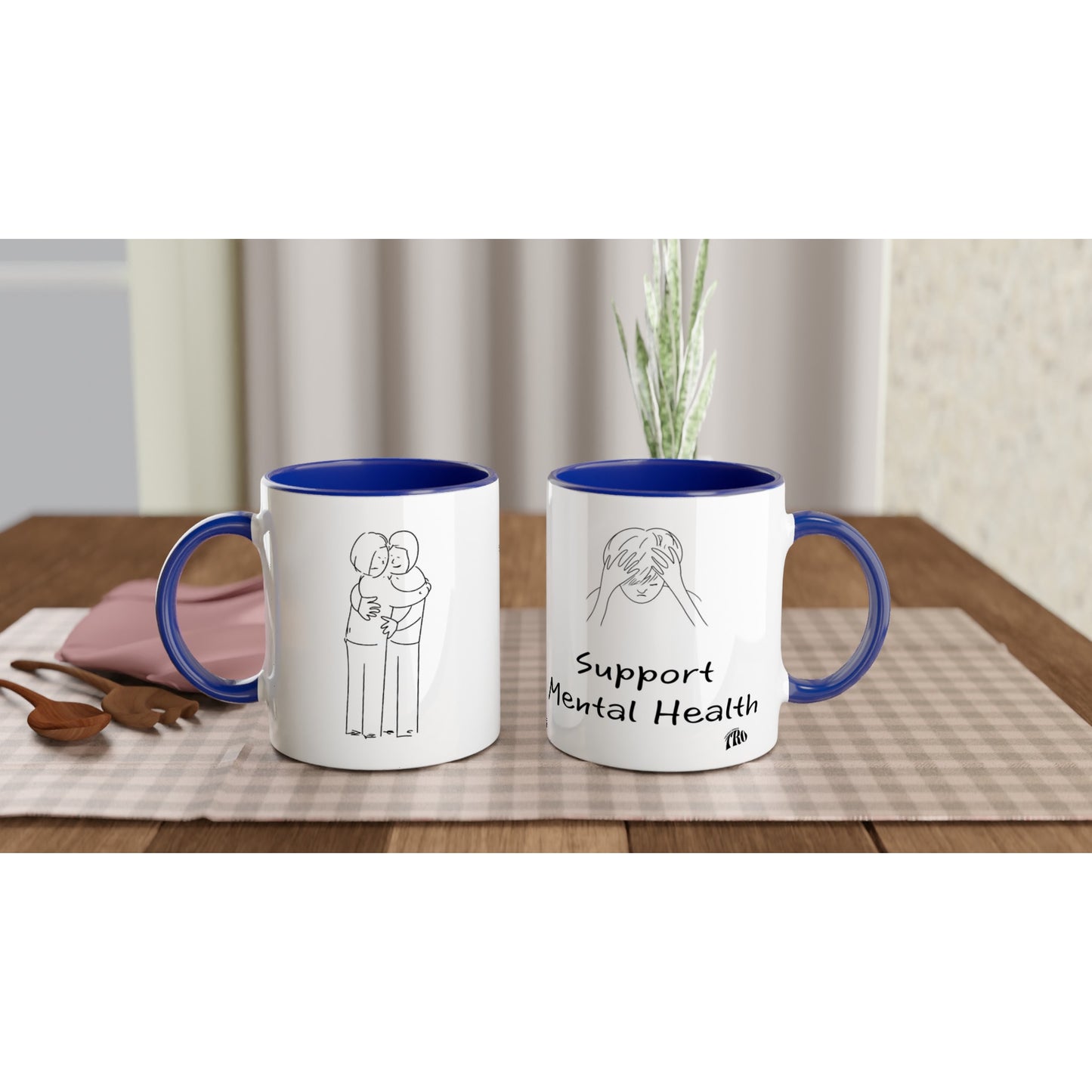 Support Mental Health Charity Mug with Color Inside