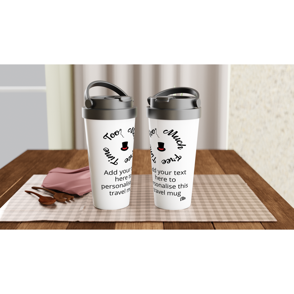 Personalise this White Stainless Steel Travel Mug 15oz