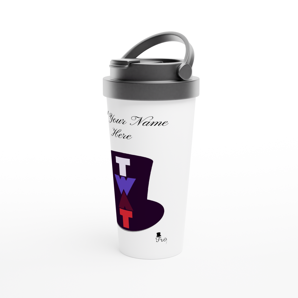 White 15oz Stainless Steel Travel Mug