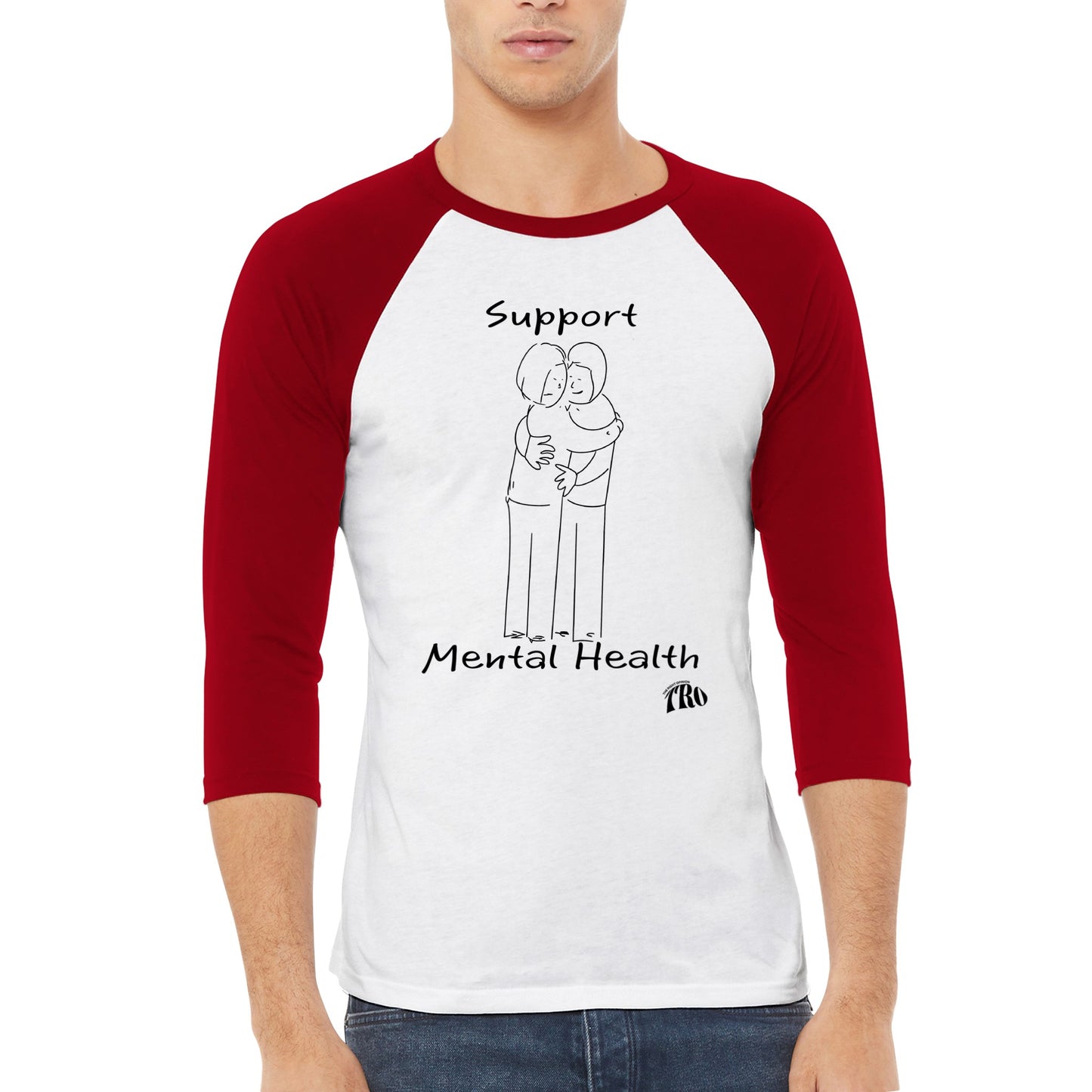 Charity Mental Health Unisex 3/4 sleeve Raglan T-shirt