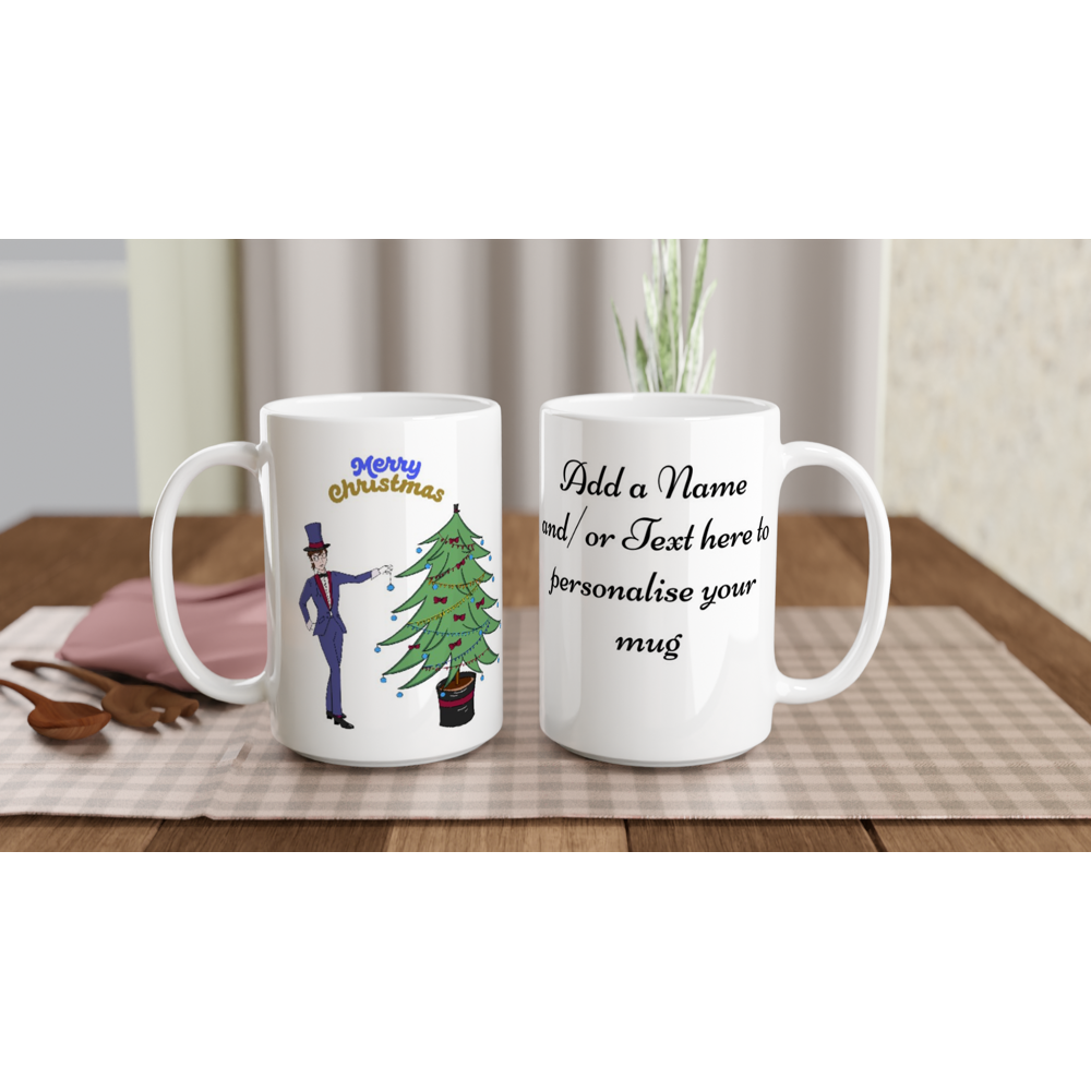 White 15oz Ceramic Mug - Add a name and/or Text to the Mug.