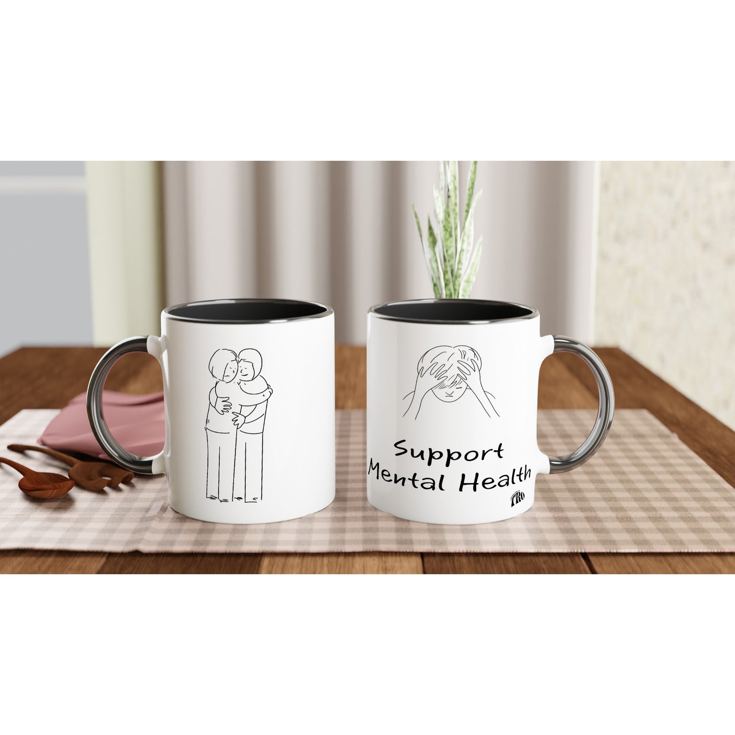 Support Mental Health Charity Mug with Color Inside