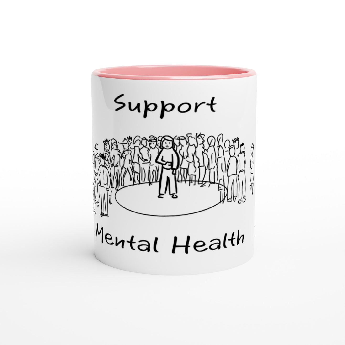 Support Mental Health Charity mug with Color Inside