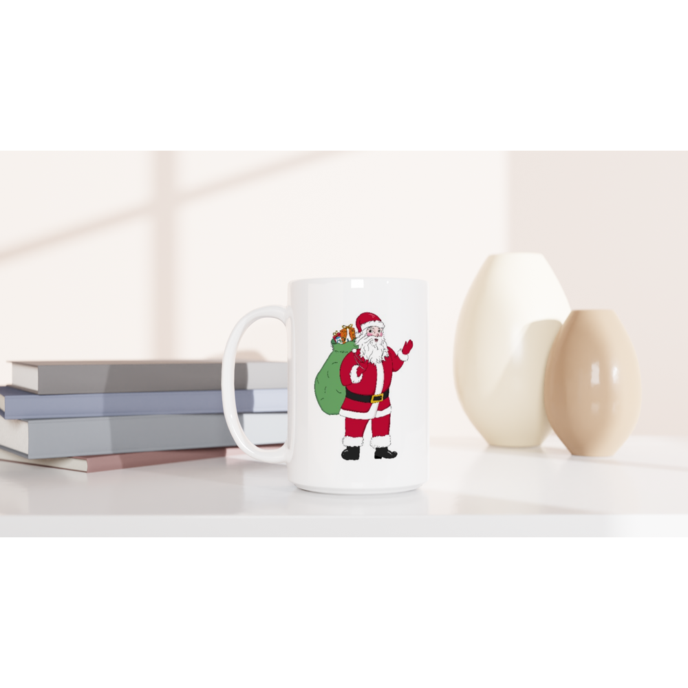 White 15oz Ceramic Mug - Add a name and/or Text to the Mug.