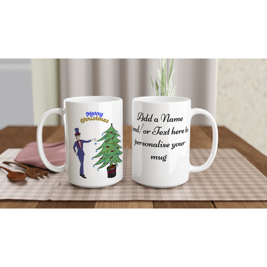 White 15oz Ceramic Mug - Add a name and/or Text to the Mug.