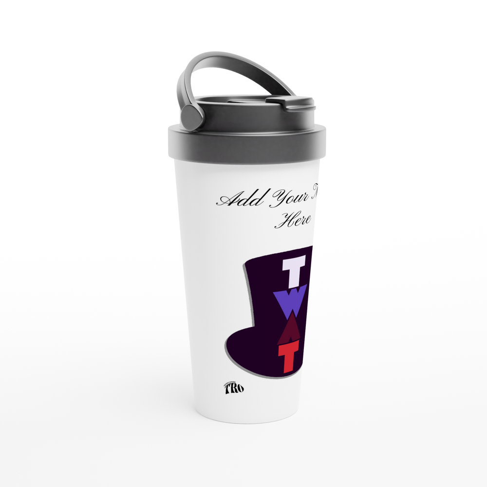 White 15oz Stainless Steel Travel Mug