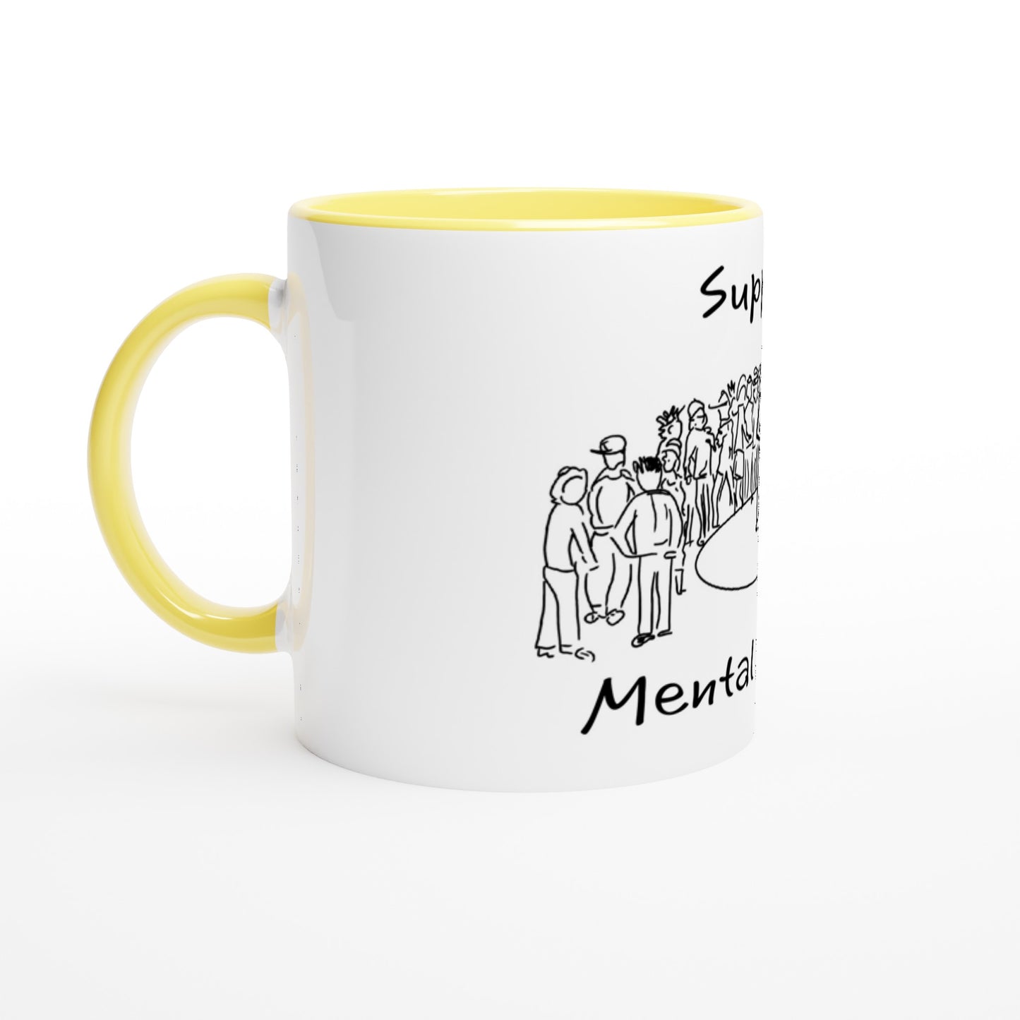 Support Mental Health Charity mug with Color Inside