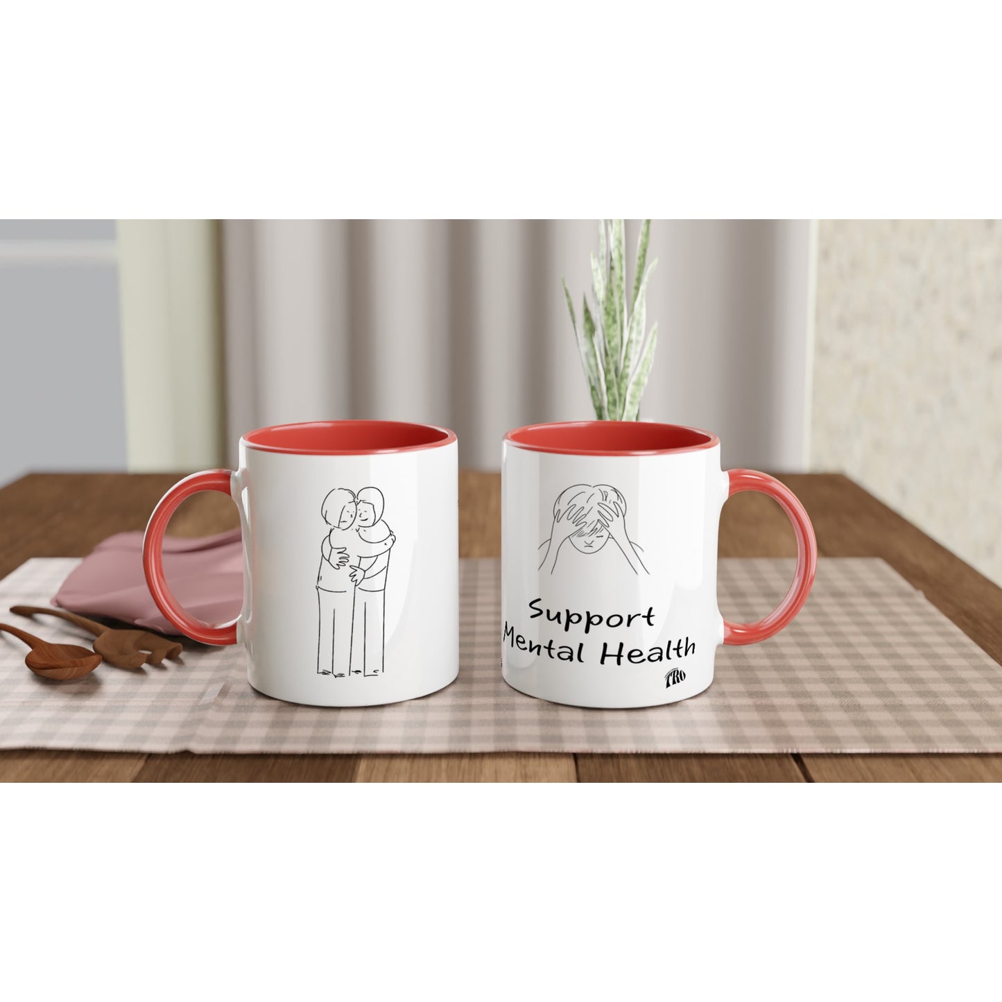 Support Mental Health Charity Mug with Color Inside