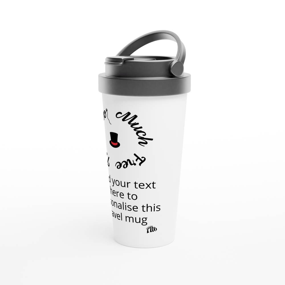 Personalise this White Stainless Steel Travel Mug 15oz