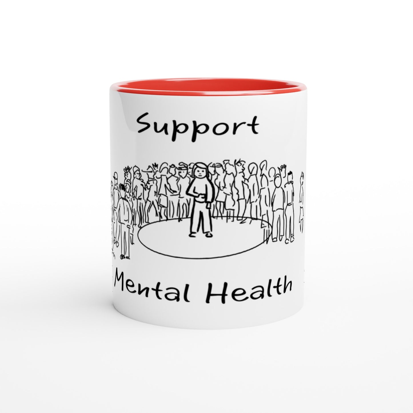 Support Mental Health Charity mug with Color Inside