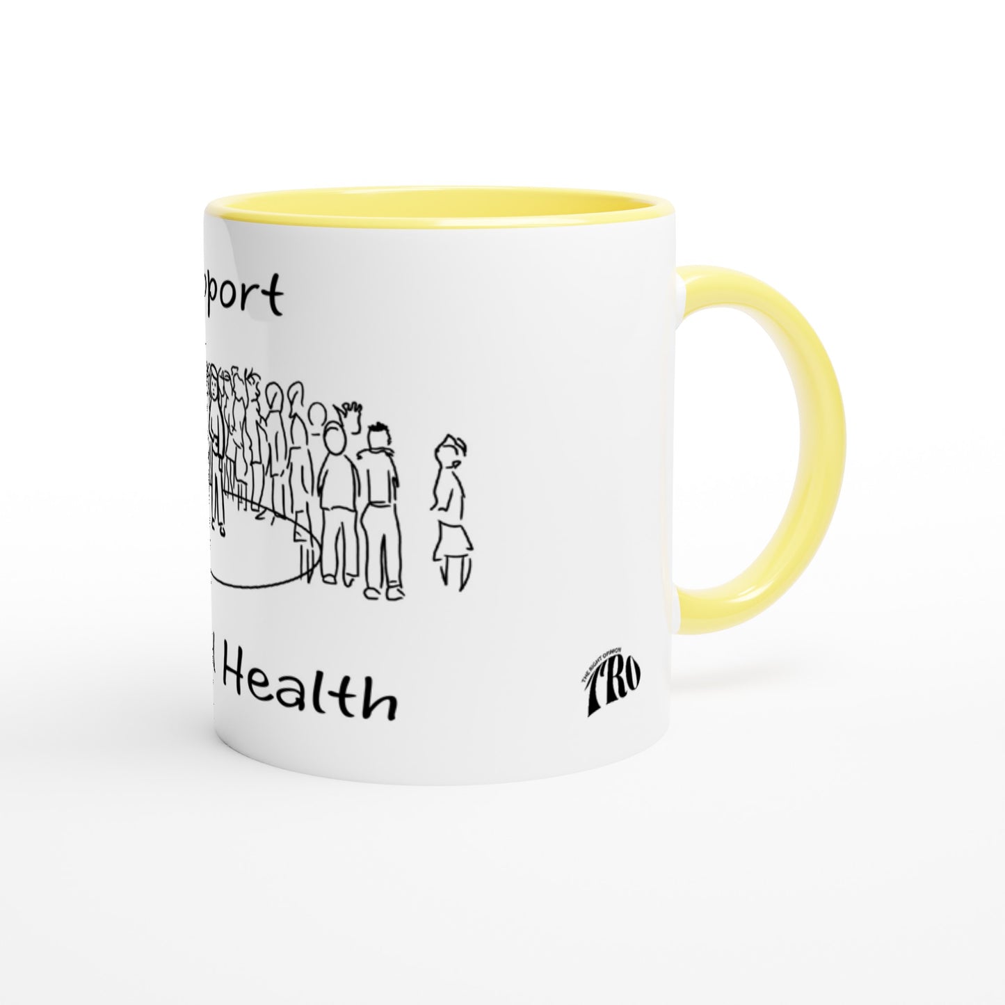 Support Mental Health Charity mug with Color Inside