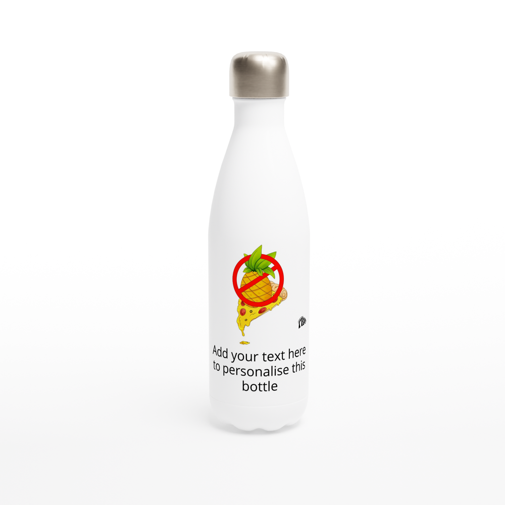 Personalise this 'No Pineapple Pizza' 17oz Stainless Steel Water Bottle