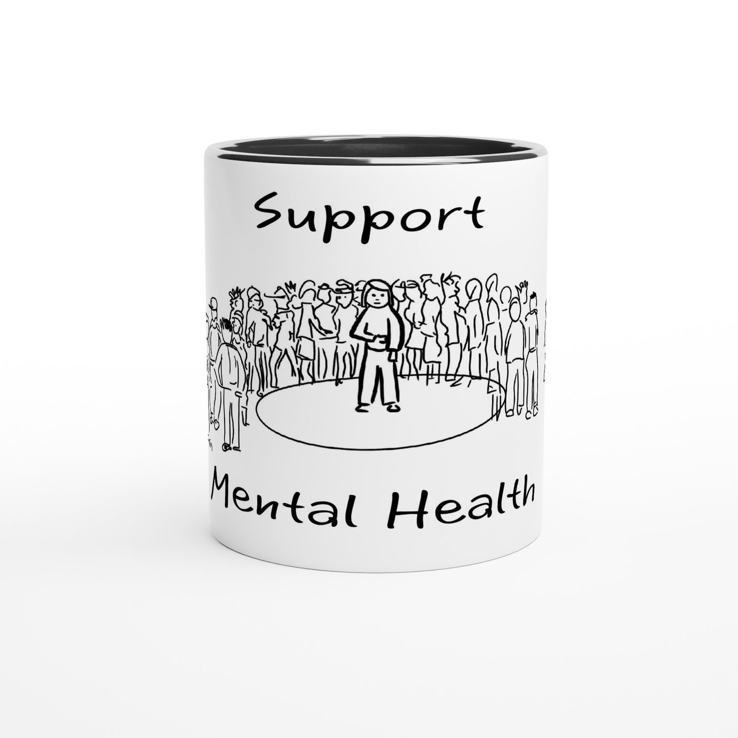 Support Mental Health Charity mug with Color Inside