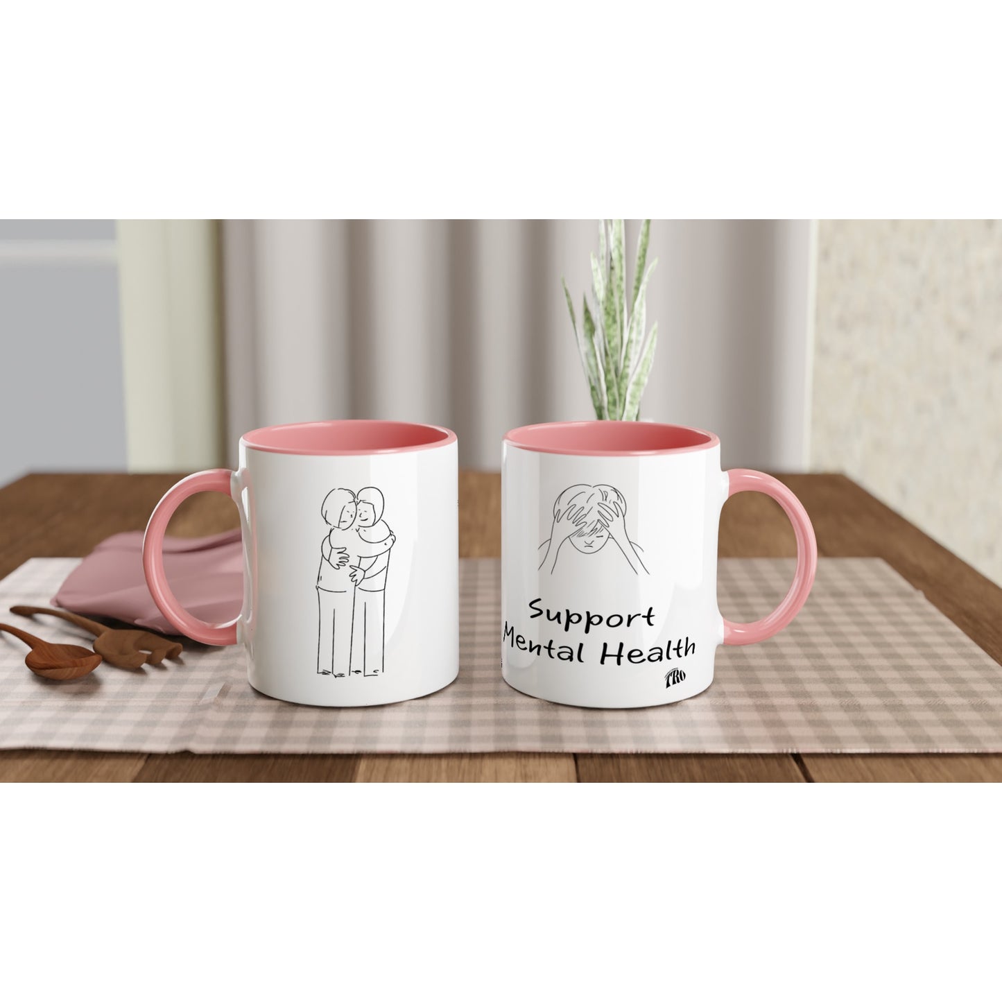 Support Mental Health Charity Mug with Color Inside